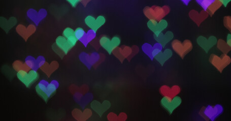 Colored bokeh abstract background. Decoration at Christmas holiday.