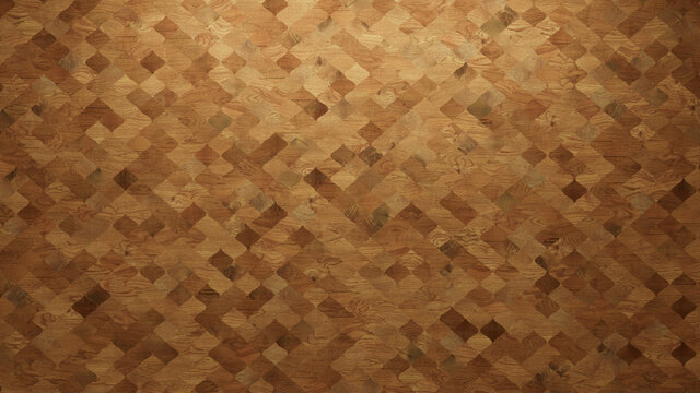 Wood Texture background. Parquet Wallpaper with a Light and Dark Timber Arabesque tile pattern.