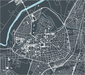 map of the city of Larissa, Greece