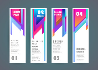 Vector vertical banner template, abstract design