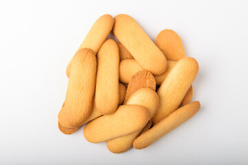 Egg cookies on a white background
