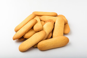 Egg cookies on a white background