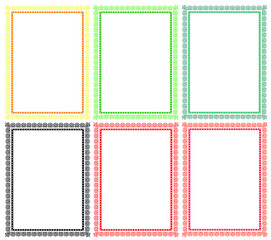 Calligraphy ornamental frame set. Antique decorative border, square shape with artistic calligraphy concept ornament. Can be used for greeting and certificate templates, traditional ornaments