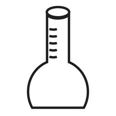 Science test tube vector icon. Symbols on white background