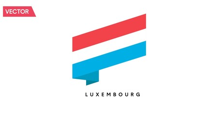Luxembourg Flag Icon. Vector isolated illustration of the flag of Luxembourg