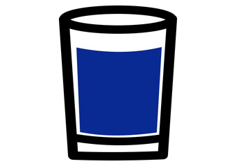 Water glass icon vector illustration, Vector water glass icon for apps and website