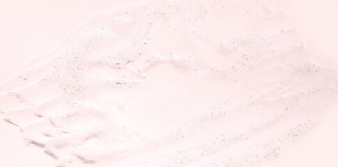 Gel serum face cleanser lotion textured pastel pink background