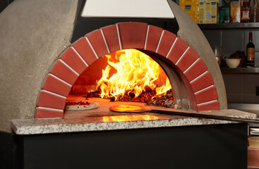 Italian wood-fired pizza oven