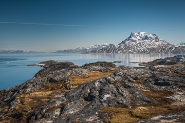 Fjord around Nuuk, capital of Greenland © Buchet Jean-marc/Wirestock