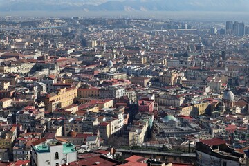 Napoli - Panorama verso il Rione Sant'Antonio Abate dal Belvedere San Martino