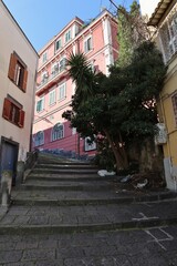 Fototapeta na wymiar Napoli - Scala della Pedamentina verso San Martino