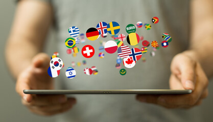 International world flag 3d digital