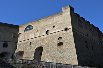 Fototapeta na wymiar Napoli - Scorcio di Castel Sant'Elmo da Largo San Martino