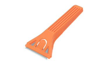 Scraper for cleaning glass ceramic on white isolated background.