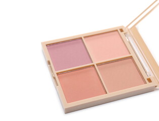 New cosmetic makeup palette isolated on white background