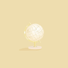 golden globe on a white background