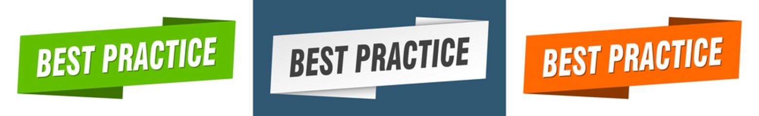 best practice banner. best practice ribbon label sign set