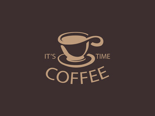 Its time for a coffee break hipster stylized poster