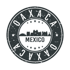 Oaxaca, Mexico Travel Stamp Icon. Skyline City Design Tourism Diamond. Vector Illustration Grunge.