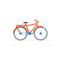 Bicycle Icon Illustration White Background Flat design.