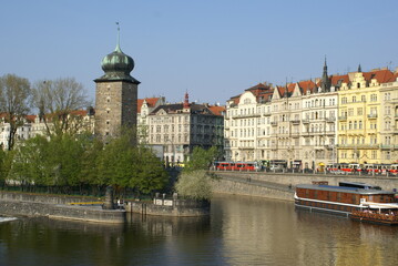 Prague, Czech Republic: view of the city and the Vitava River