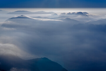 Sunrise over Sri Pada (Adams peak), Sri Lanka