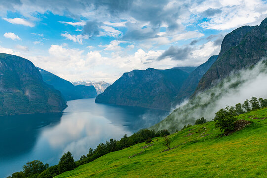 View over Aurlandsfjord, Aurland