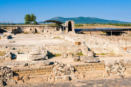 The house of the Cryptoporticus, Archaeological Park of Vulci, Etruscan city, Vulci, Province of Viterbo, Latium