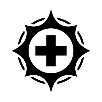 recommend clip art: Cleric sign icon for role playing or board game on white background - Image