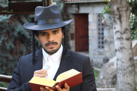 Traditional religious orthodox man in the synagogue