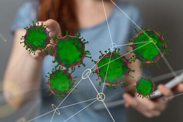 Corona Virus Healthcare Concept. Coronavirus protection Pandemic Sars Fever.