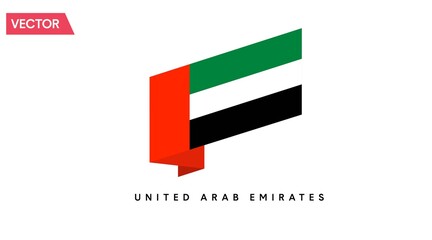 United Arab Emirates Flag Icon. Vector isolated illustration of the flag of United Arab Emirates 