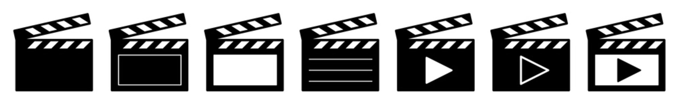 Clapper | Clapboard Logo | Clapperboard Variations #isolated #vector