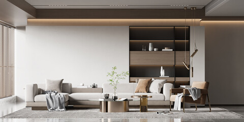 Interior Living Room Wall Mockup
