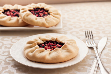 Lenten berry galette on a plate