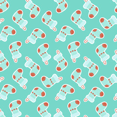 Christmas and New Year seamless pattern