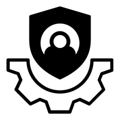 Industrial Insurance managment Concept Vector Glyph Icon Design, Security Services Business Symbol on White Background, services business stock illustration 