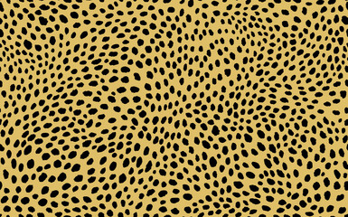 Abstract modern leopard seamless pattern. Animals trendy background. Beige and black decorative vector stock illustration for print, card, postcard, fabric, textile. Modern ornament of stylized skin