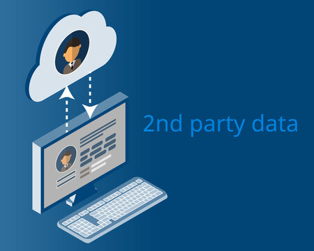 Second Party Data Data Received From Trust Partner Vector