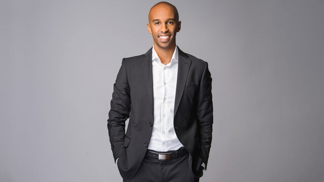 Young African-American businessman in a suit