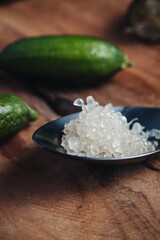 Bunch of fresh tasty finger limes fruits