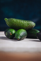 Bunch of fresh tasty finger limes fruits