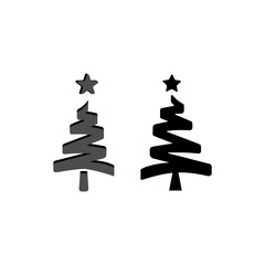 Christmas tree icon vector symbol