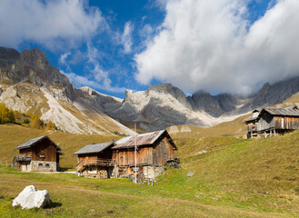 Fototapeta na wymiar Alpe Fuciade in the southern Marmolada mountain range, Italy.