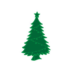 Christmas tree icon vector symbol