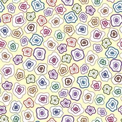 Cute Floral pattern of small flowers. Vintage collection. Template for textile design, cards, wallpapers, gift wrappings.