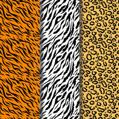 Set of seamless animal print pattern collection