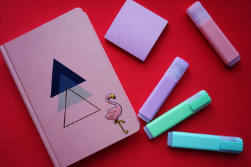 red and blue pencils