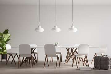 Interior Modern Office Meeting Room Wall Mockup
