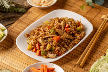 Fried rice with chicken
